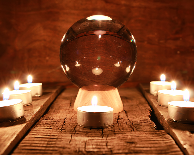fortune telling lit candles