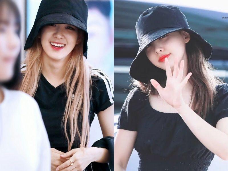 Mũ vành rộng rose, nayeon