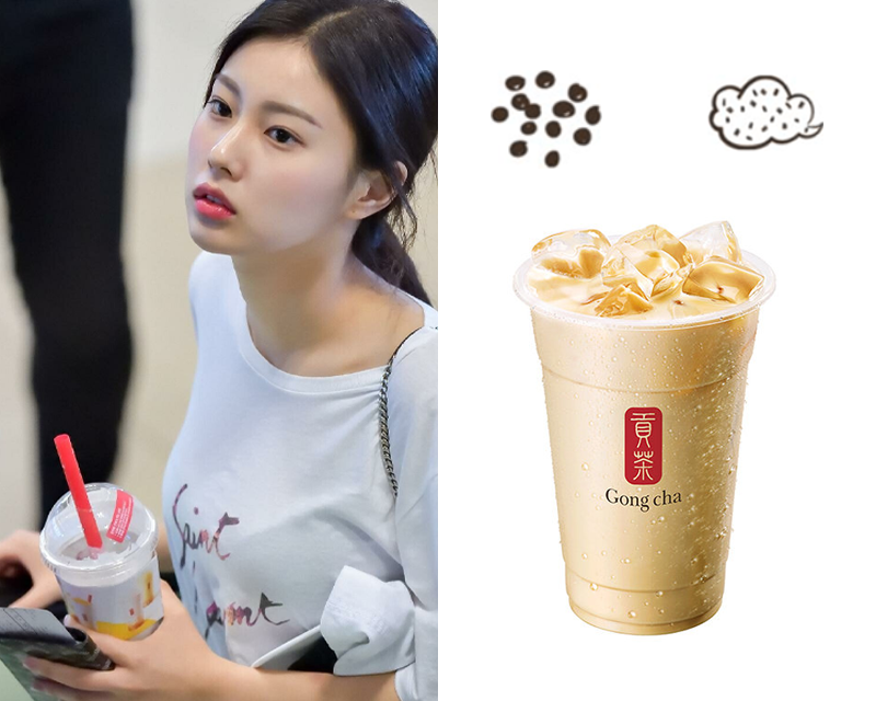 貢茶冬季甜瓜奶茶飲品，搭配珍珠和奶蓋