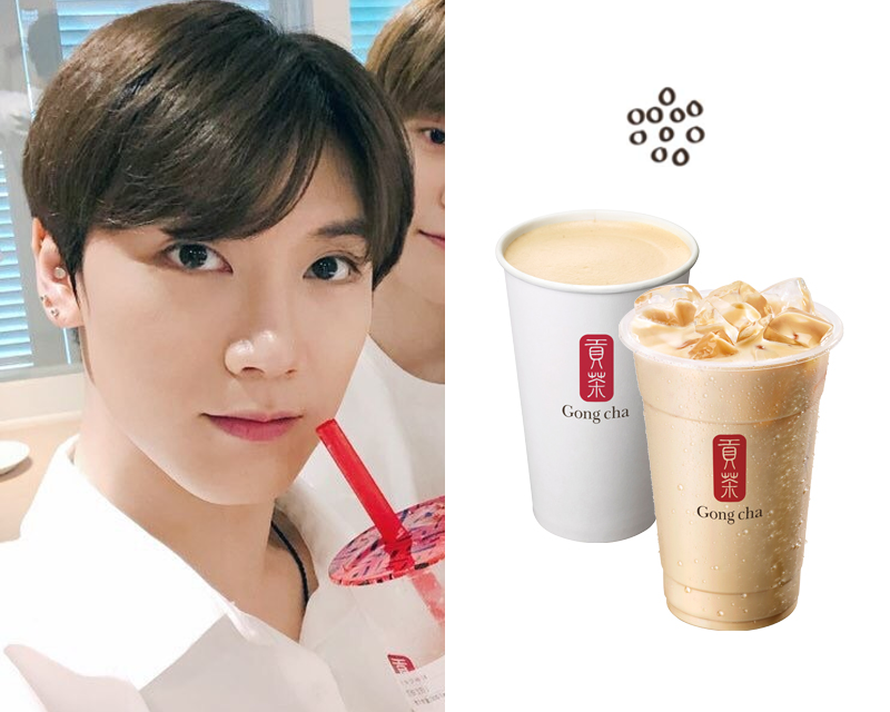 貢茶伯爵奶茶飲品，搭配白珍珠，糖度30, 少冰