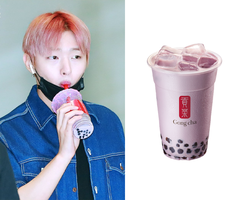 貢茶芋頭奶茶飲品，搭配珍珠，糖度70，少冰