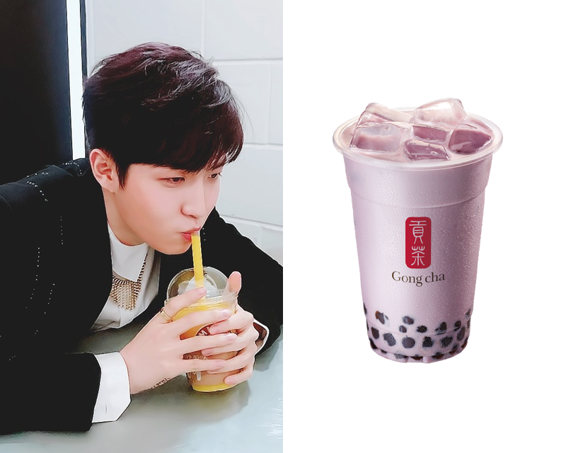貢茶芋頭奶茶飲品，搭配珍珠，糖度30，少冰