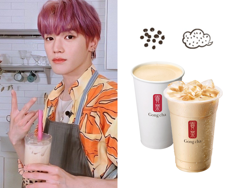 貢茶奶茶飲品，搭配奶蓋和珍珠，糖度100