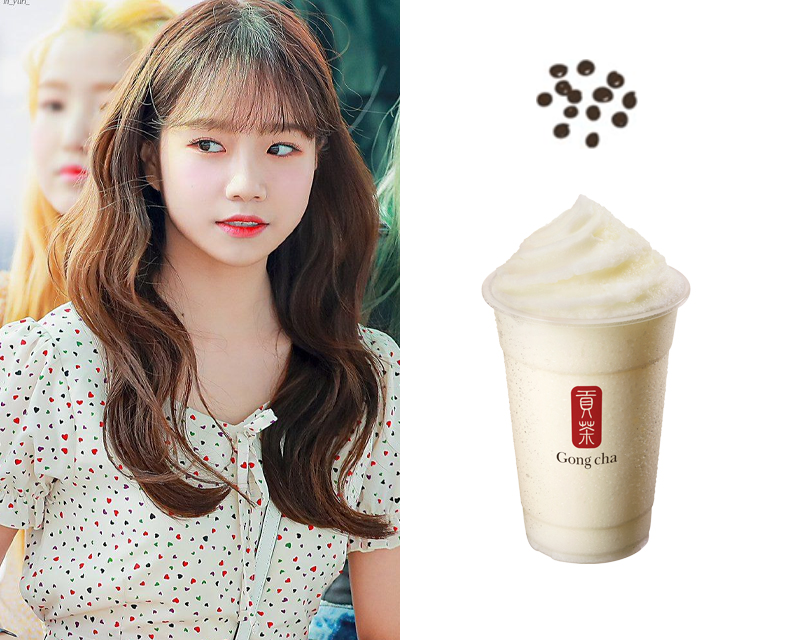 貢茶檸檬酸奶沙冰飲品，搭配珍珠