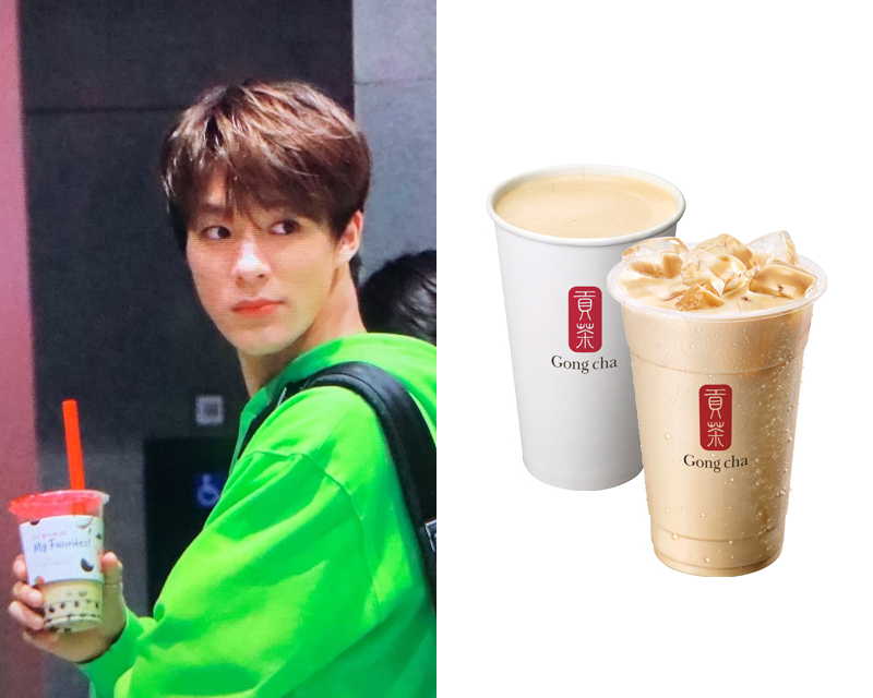 貢茶奶茶飲品，搭配珍珠
