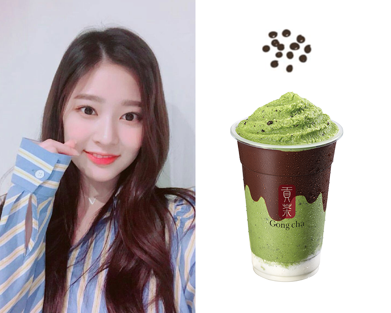 貢茶朱古力綠茶沙冰飲品，搭配珍珠，糖度100