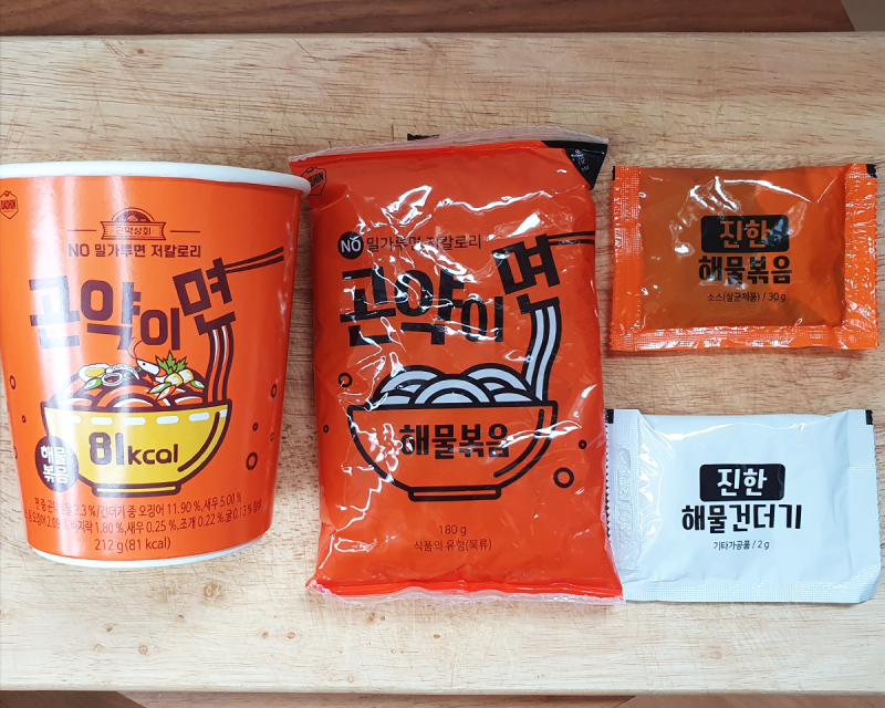 ヘルシーな低カロリーこんにゃく麺セット-ダイエットに最適な韓国の麺料理