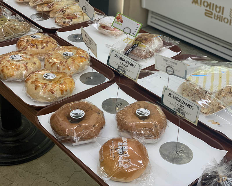 bread selection at CLB bakery