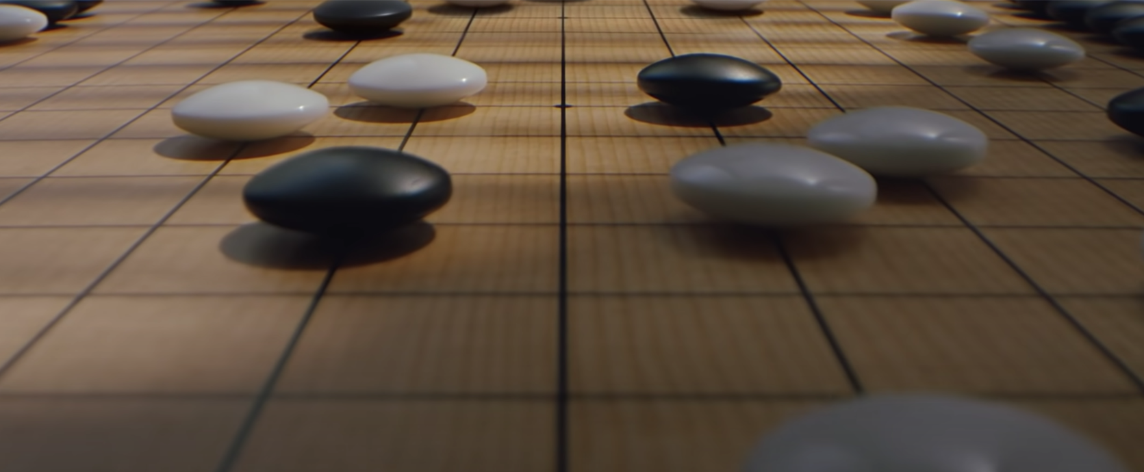 韩国电视剧未生2021广告中的围棋棋盘画面，象征韩国职场文化的激烈竞争。