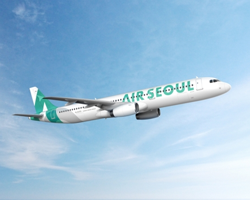 展示Air Seoul優惠資訊的圖片，強調最近推出的199,000韓元超值優惠，可在五個月內無限飛往國內航線的描述。最適合那些計劃國內旅行的客户。