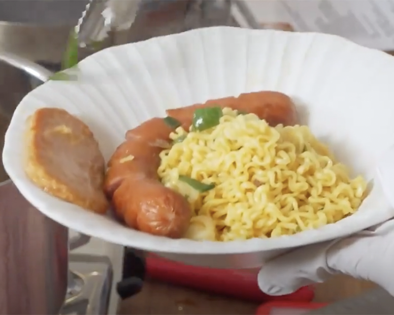 Screenshot of ham ramyeon made by the members of BTS