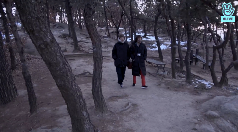 BTS walking on Achasan on cold winter's day