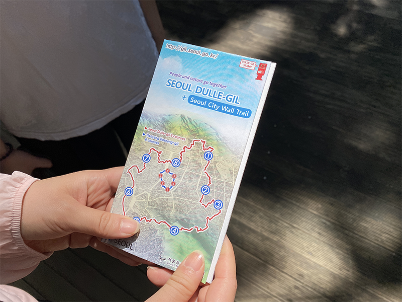 Seoul Dulle-gil map of all the major mountains in the city