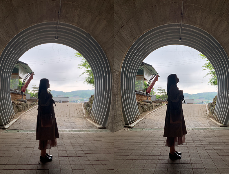 隧道內部，丹陽嶋潭三峰的入口