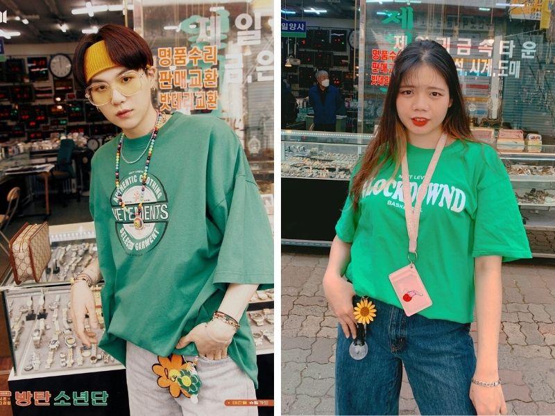 Recreating green shirt outfit BTS SUGA