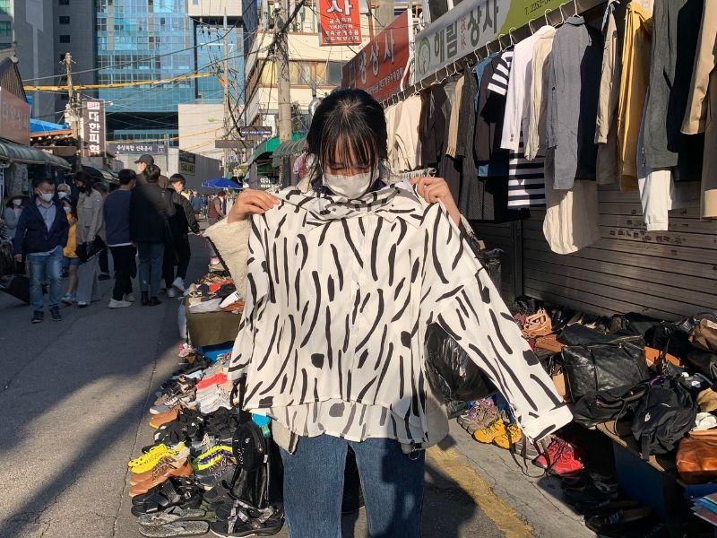 BTS RM white shirt in Seasons Greetings vintage shopping