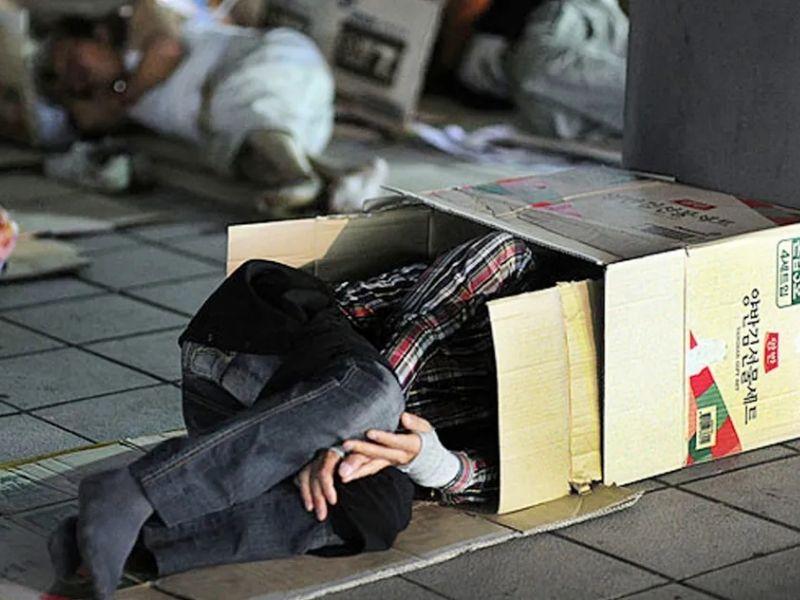 Rất nhiều người vô gia cư ở hàn quốc