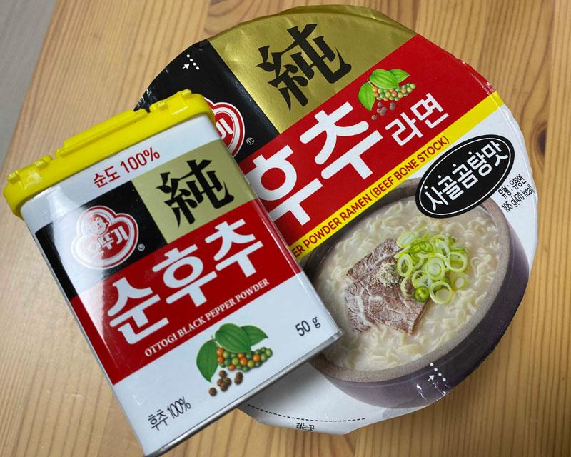 มาม่าเกาหลี รามยอนพริกไทยซุปกระดูกวัว (오뚜기 순후추라면 사골곰탕면)