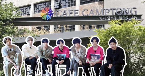 BTS members visiting Cafe Camptong
