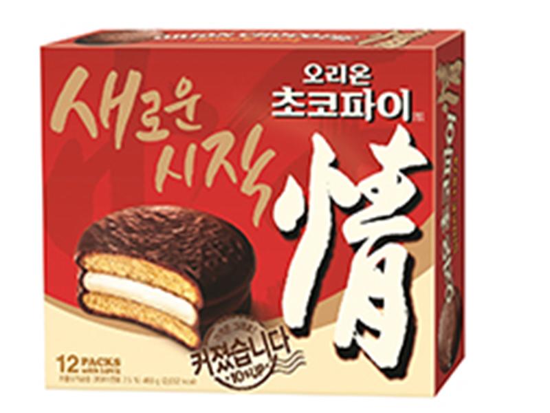 樂天朱古力派情的包裝,意圖傳達韓國人對於情感的深厚連結與温馨回憶。