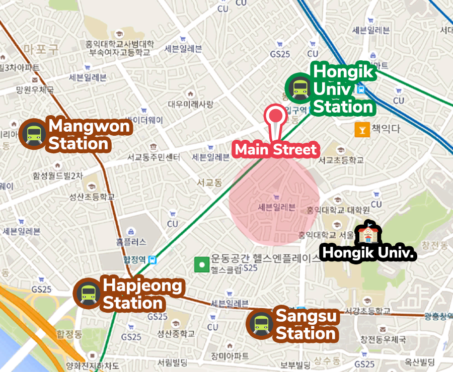 韓国文化、ホンデ、弘大、若者の街、文化の街、韓国旅行