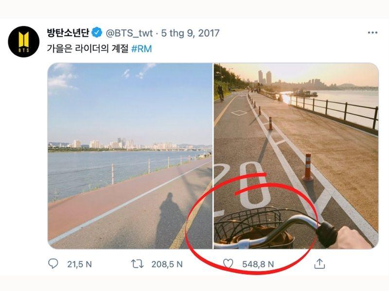 bts rm đạp xe dọc sông hàn