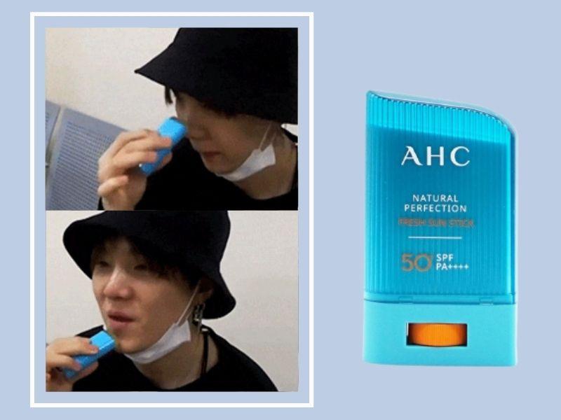bts suga dùng kem chống nắng 