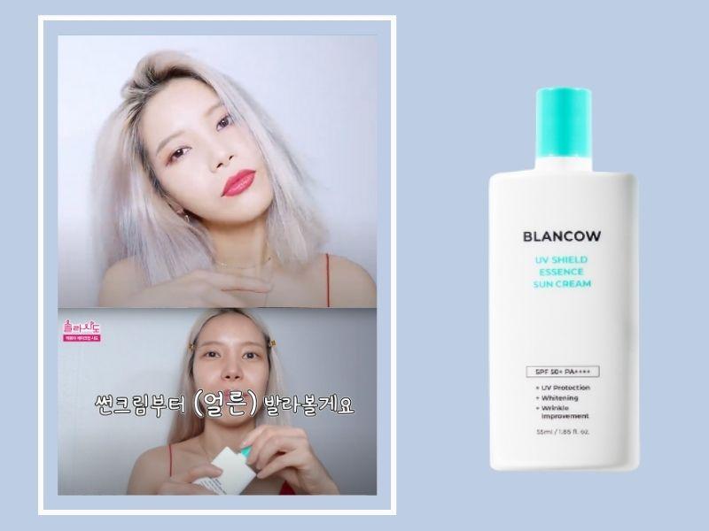 MAMAMOO Solar dùng kem chống nắng BLANCOW UV SHIELD ESSENSE SUN CREAM