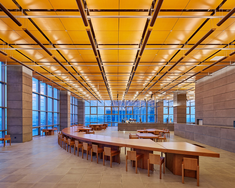 HYBE Entertainment building interior