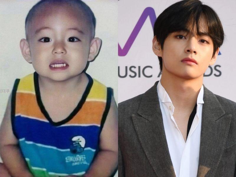 ảnh hồi bé của BTS V 