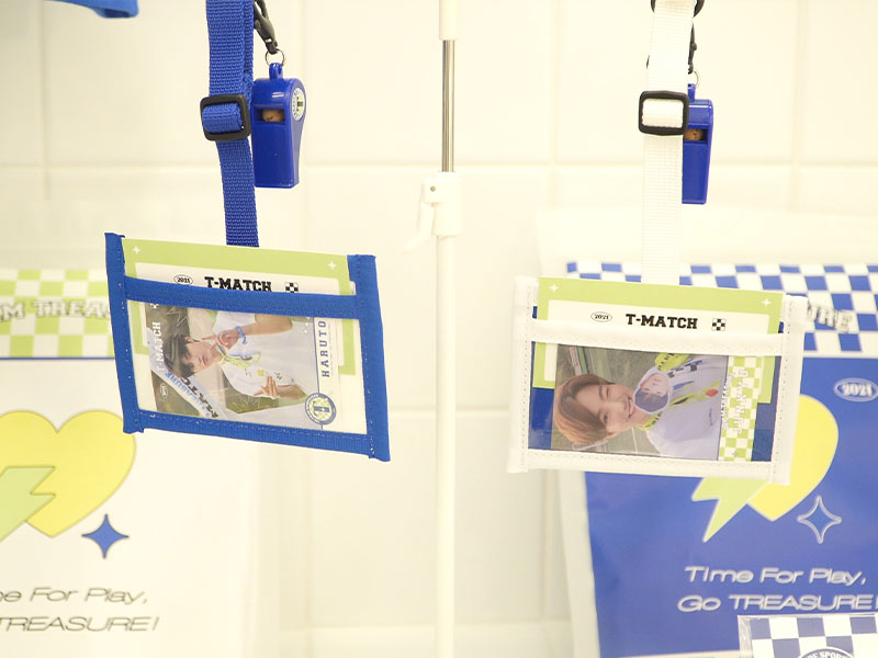 TREASURE merchandise on display at YG the SameE cafe