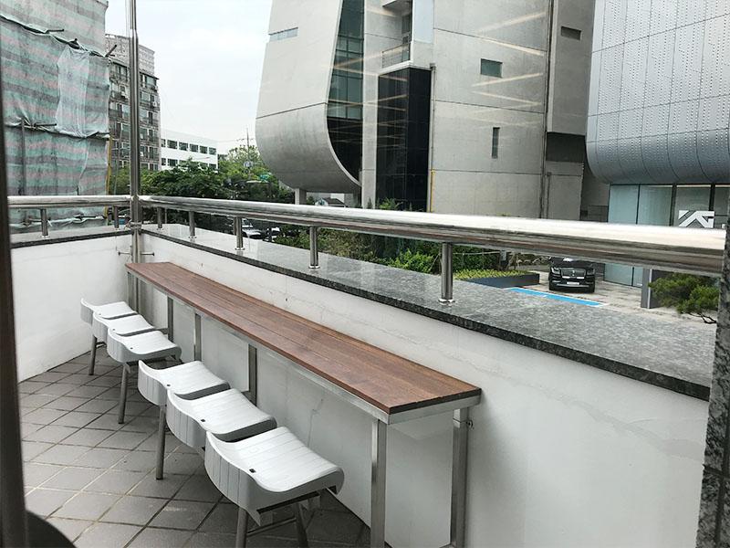 YG the SameE cafe view of YG building