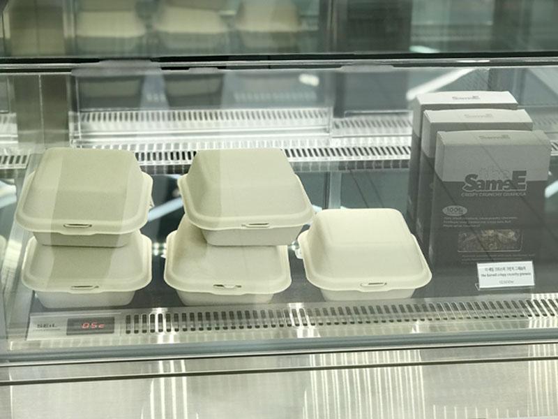 YG the SameE cafe granola container behind the counter