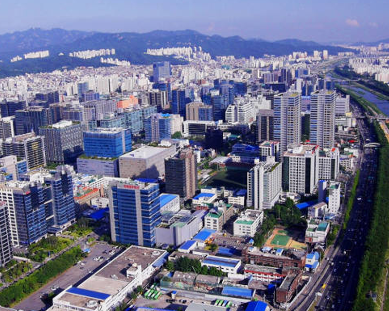 birds-eye view of the G Valley near Gasan Digital Complex