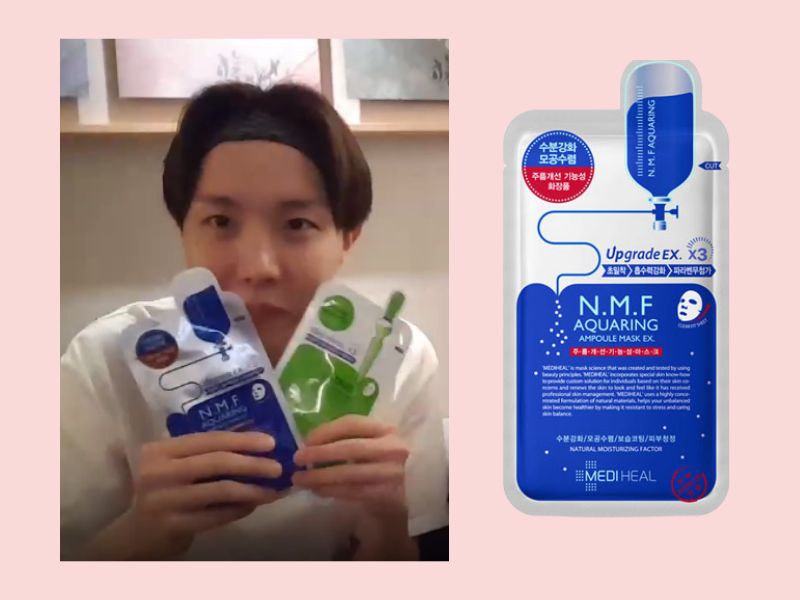 BTS J-hope推介的Mediheal高效特強保濕面膜，利用阿爾卑斯冰河水與氨基酸製成，適合所有膚質使用的補水面膜。