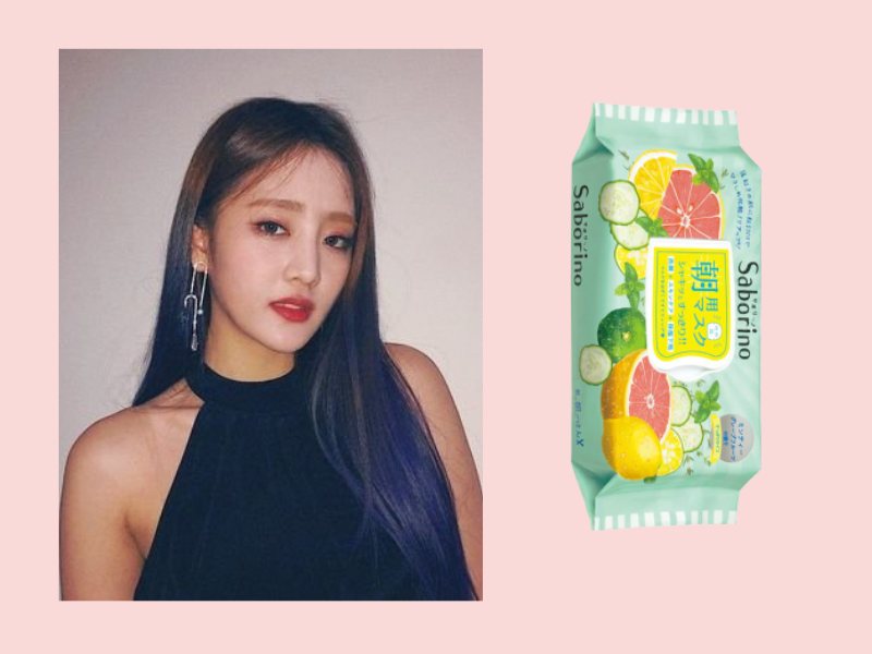 (G)I-DLE Minnie推介的日本Saborino早安面膜（清爽型），添加蘋果酸及奇異果果實精華，保濕並去角質，快速提升肌膚水潤度。