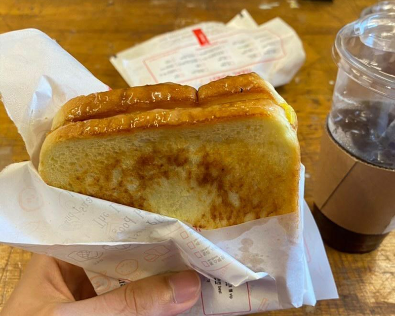 toasted sandwich from korean franchise isaac toast