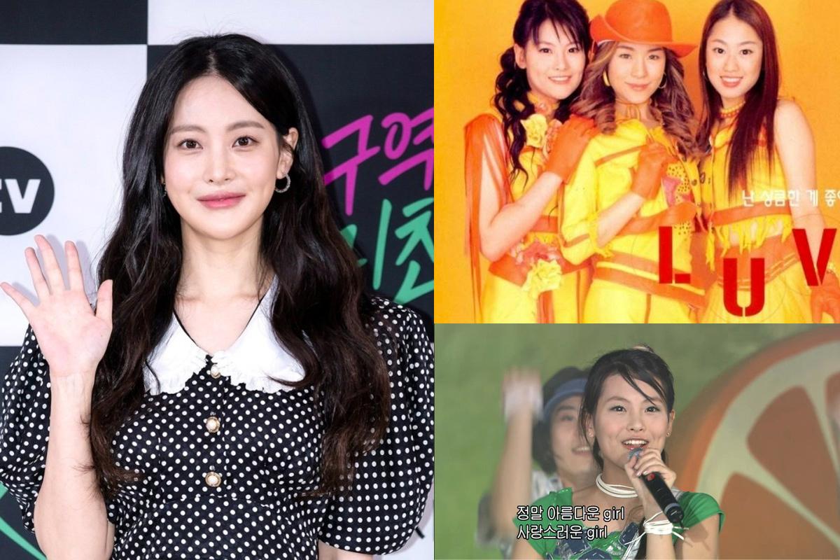 吳漣序穿著黑色波點裙，微笑並舉手。她曾是Luv女團成員出身的韓國演員。