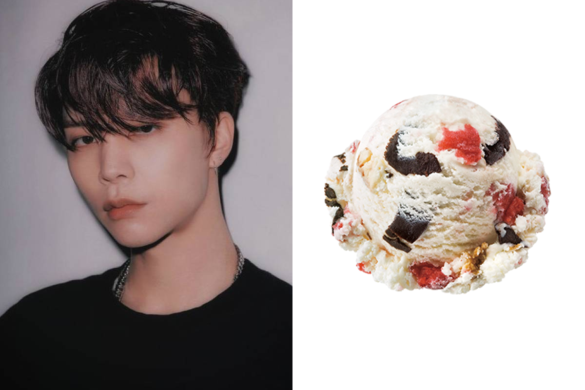 Johnny order at Baskin Robbins Love Struck Strawberry