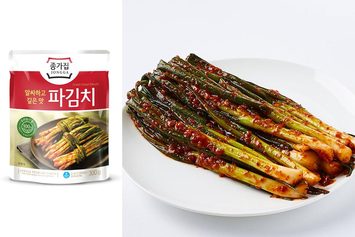 韓國葱泡菜，獨特的發酵工藝使其成為受歡迎的小菜之一。