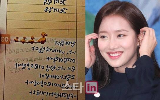 イ・ナウンの日記の公開されたページの一部。手書きの文章が見えます。