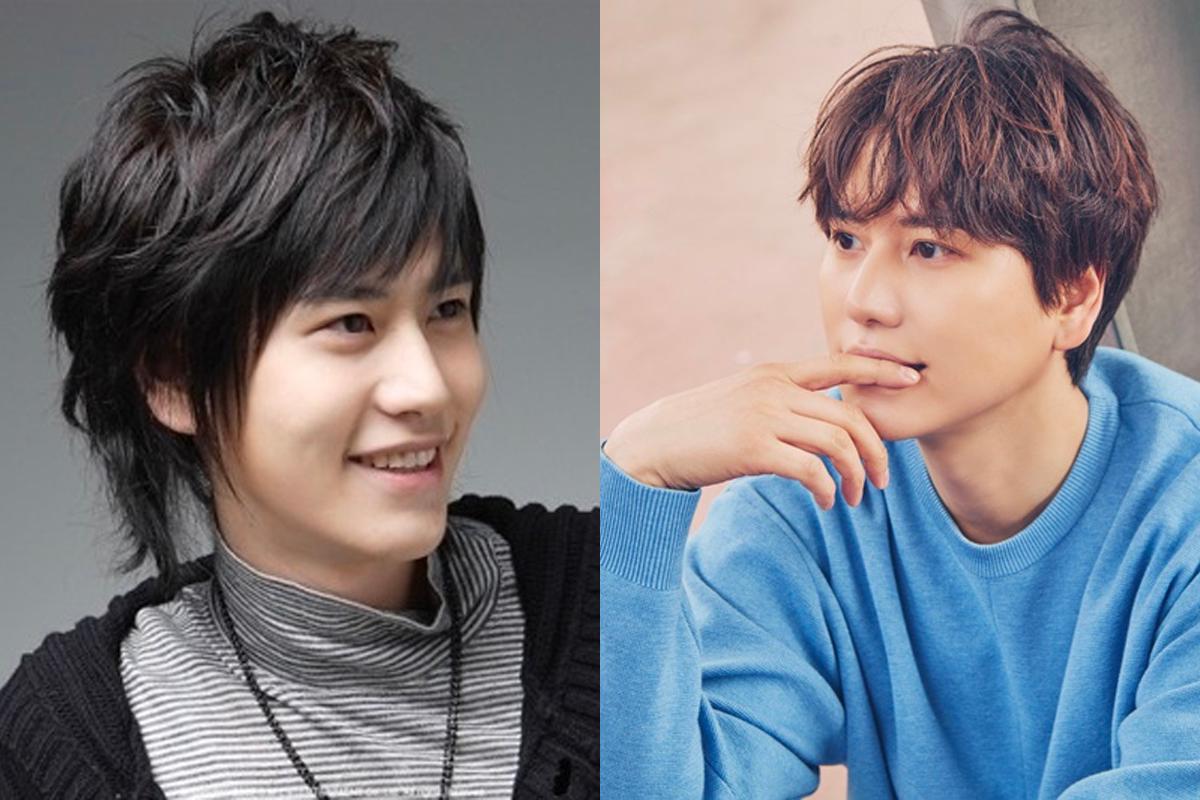 韓國偶像Super Junior圭賢年輕時與近照對比，展示他的成熟氣質。