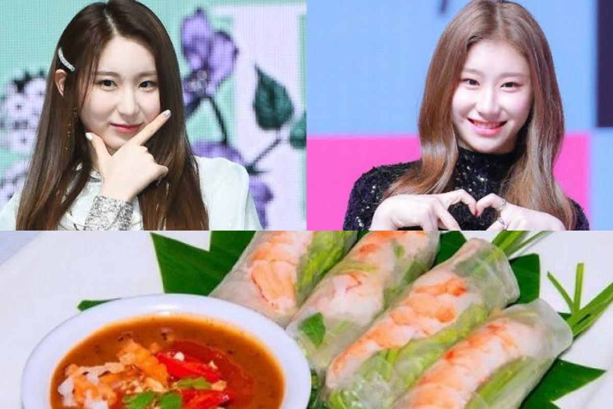 Hai chị em ruột Chaeyeon (IZ*ONE) và Chaeryeong (ITZY) thích món gỏi cuốn Việt Nam - sao Hàn mê đồ Việt