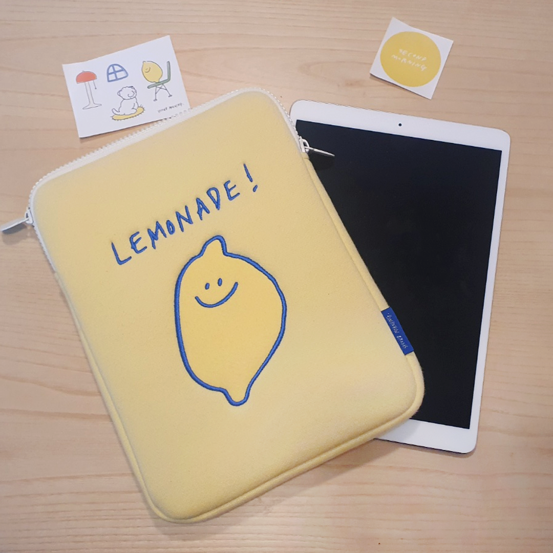 Second Morning yellow lemonade iPad pouch