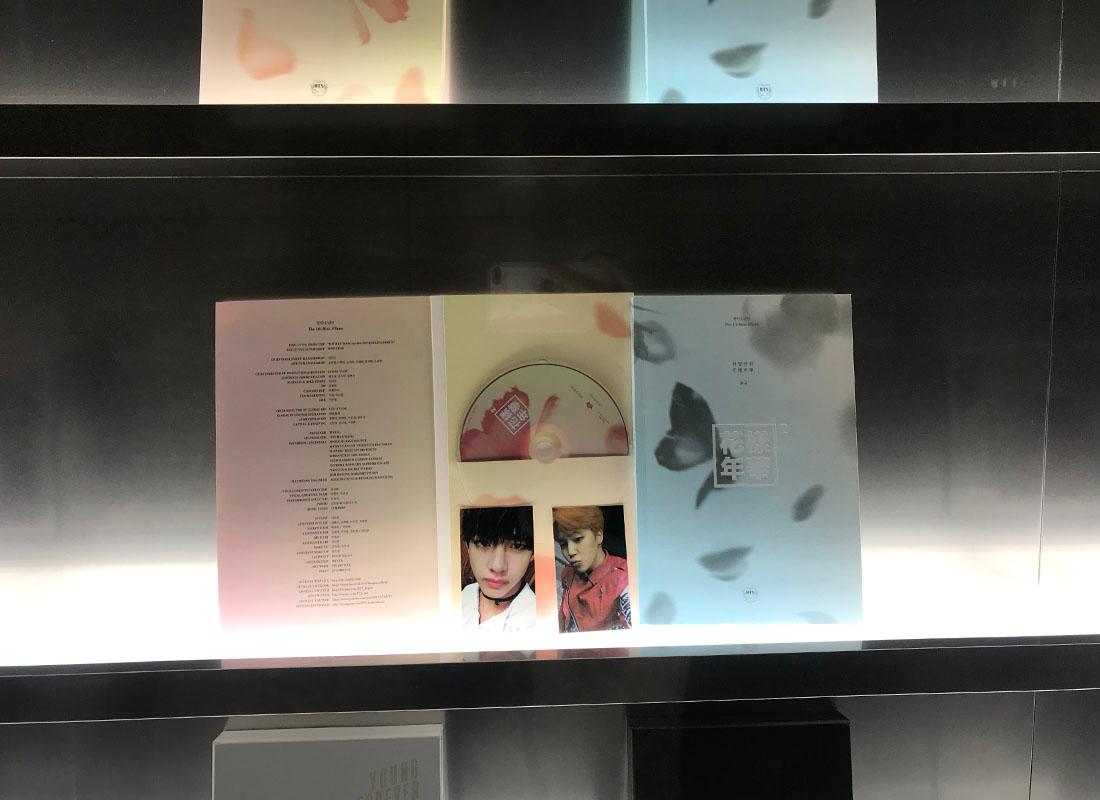 Album by Kpop group BTS on display