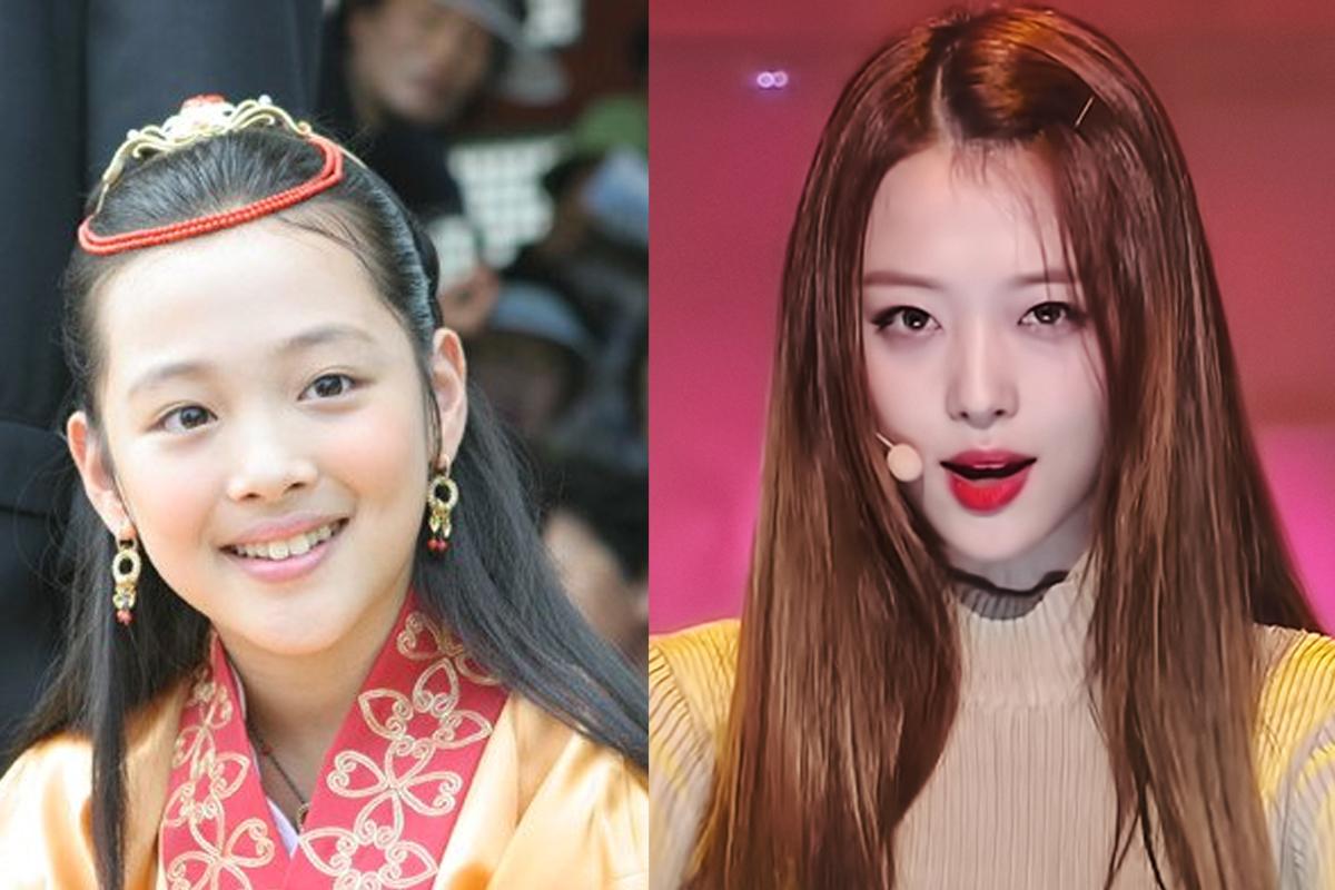 雪莉的童星照片與成為f(x)主唱的對比