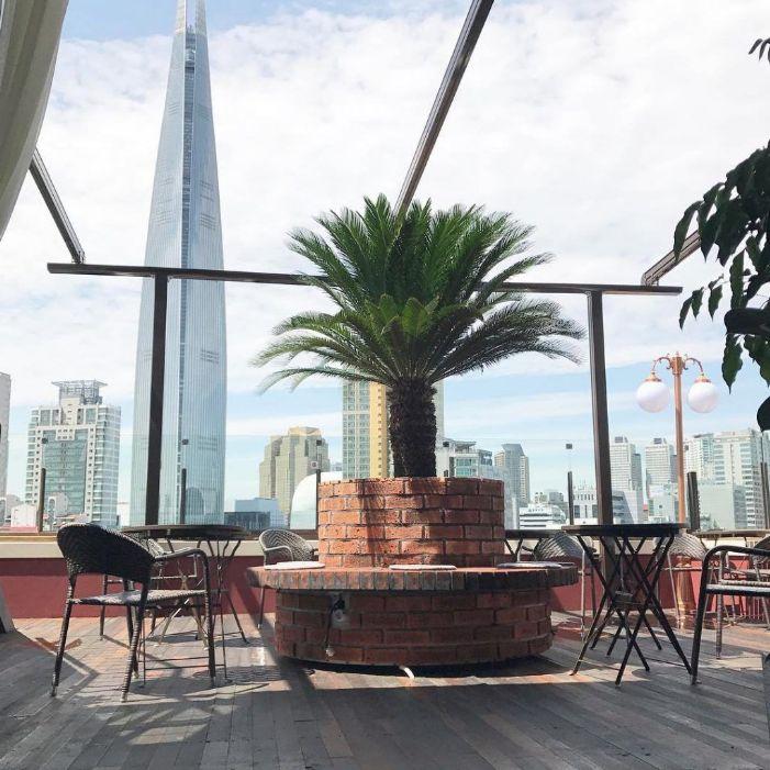 Seoulism cafe rooftop seating
