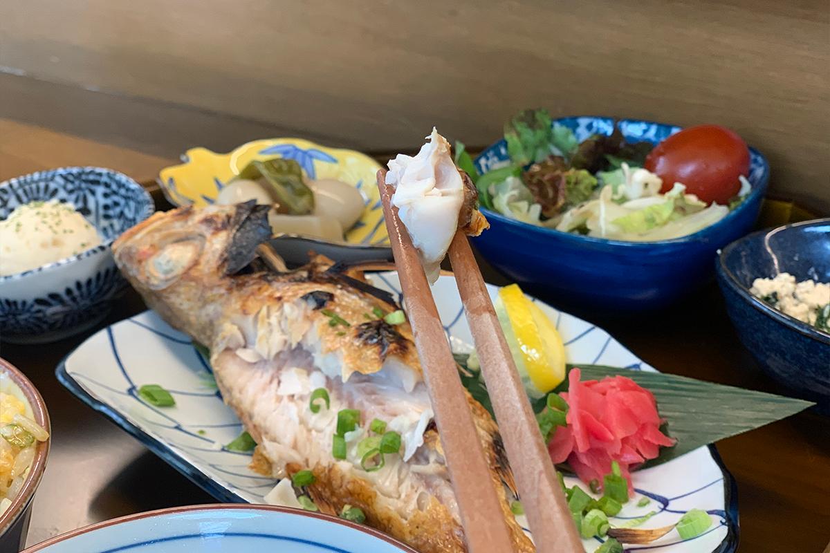 Close up shot of second order of grilled fish