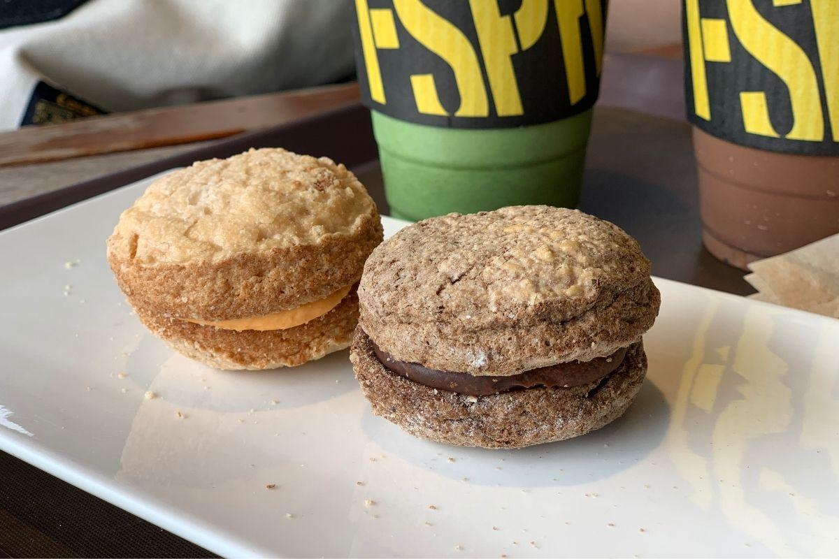 Dacquoise on a plate