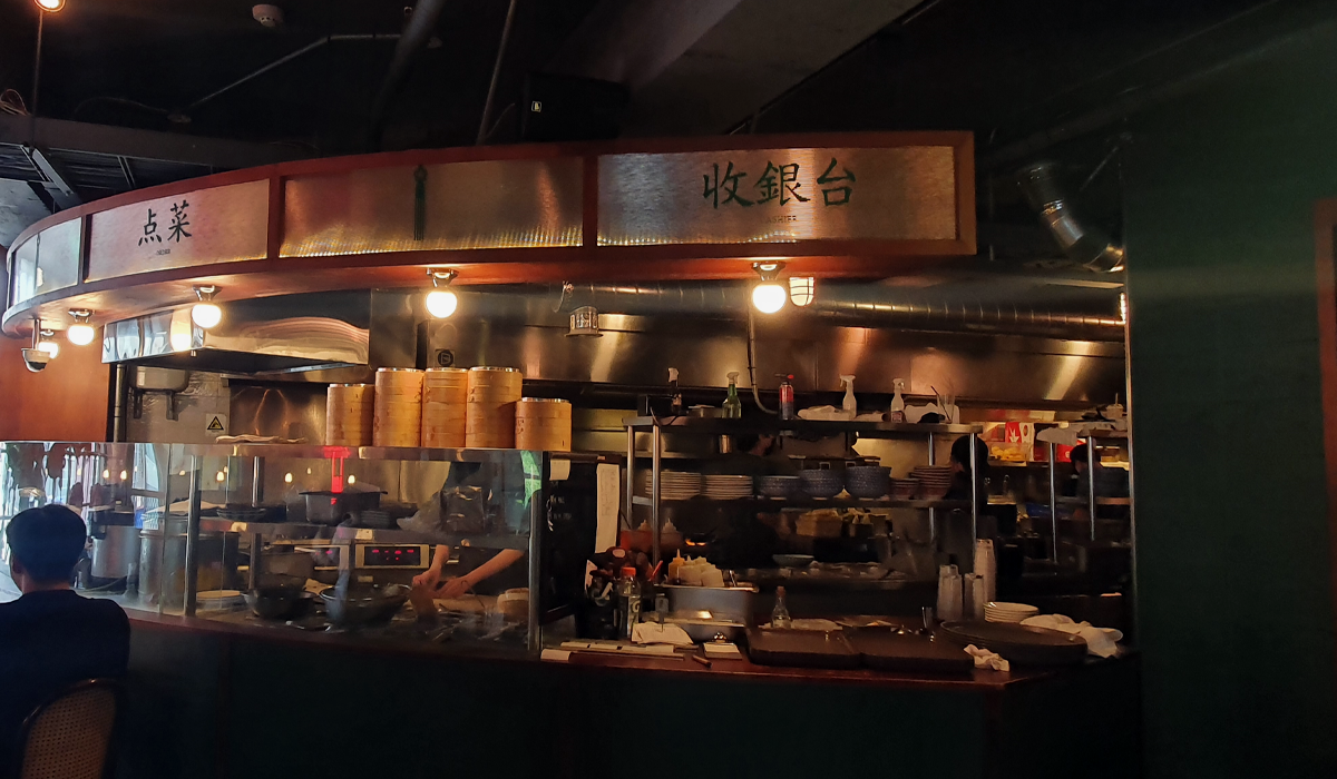 Kitchen area of restaurant in Seoul